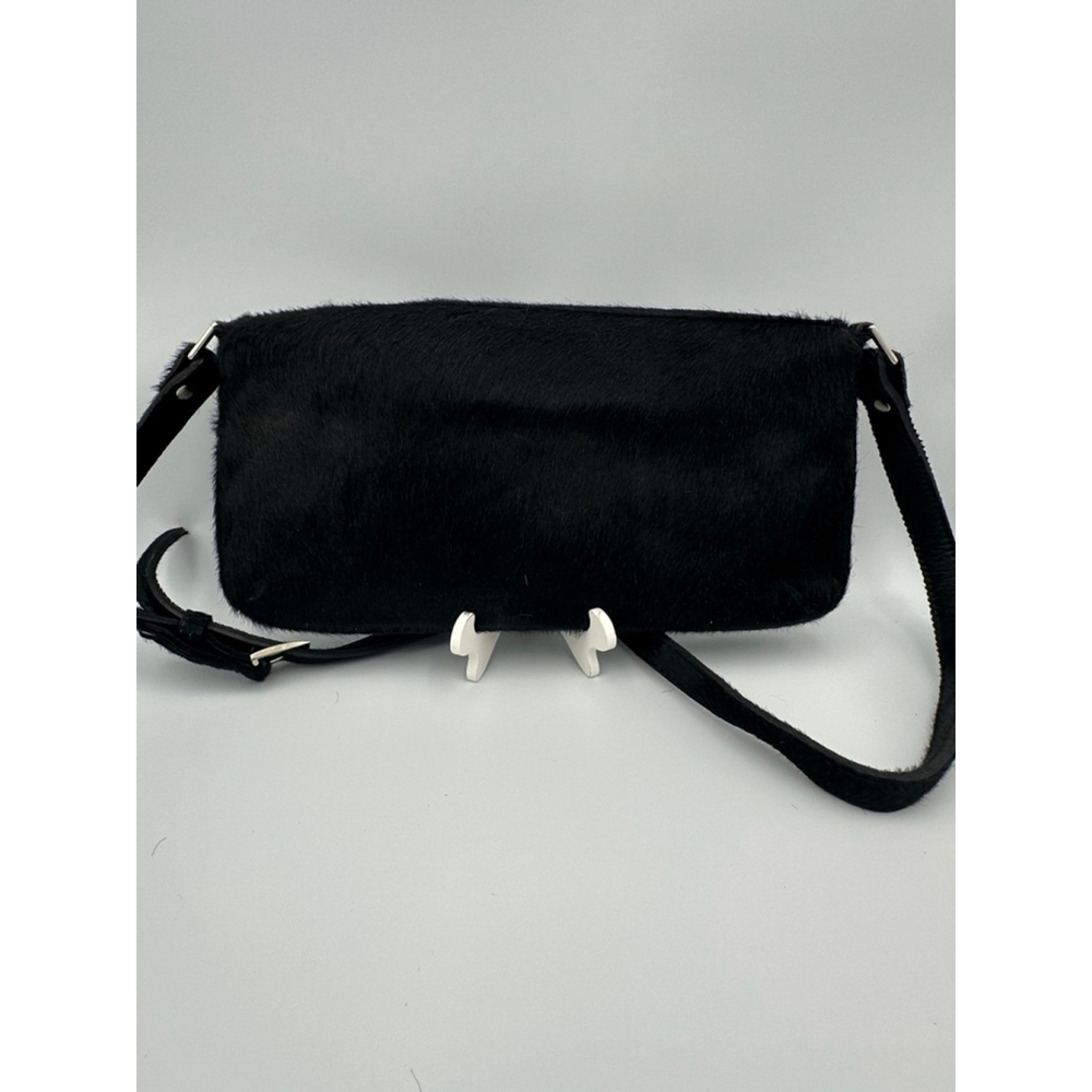 Vintage 00’s Elena Girardi | Handmade in Italy | Black Calf Hair Crossbody Bag | - Picture 7 of 10
